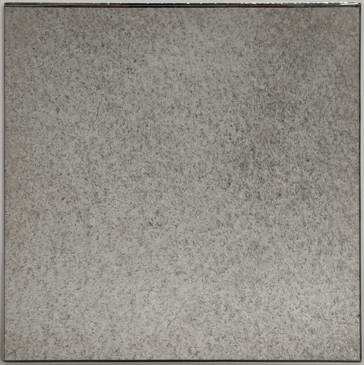 Eclipse mirror panel with even soft silver mottling