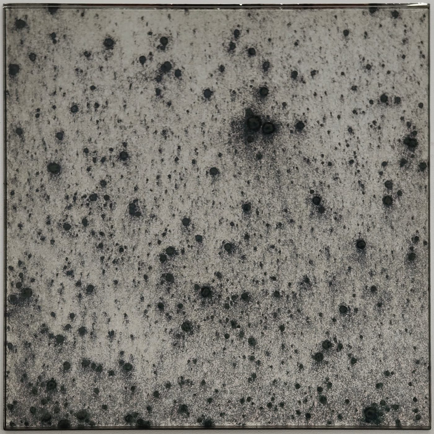 Orion mirror panel with scattered dark speckling