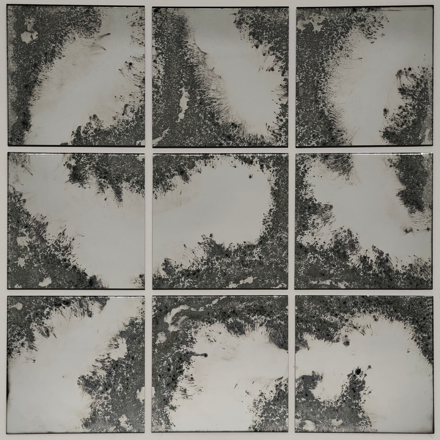 Victorian mirror shown as a nine-panel tiled arrangement