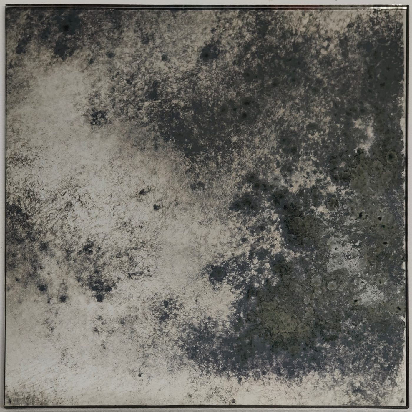 Timeworn Heavy Distress mirror panel with deep smoky distressing